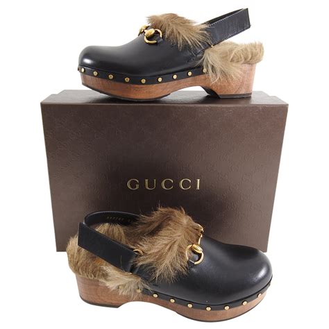 gucci wooden clogs|Gucci clogs for women.